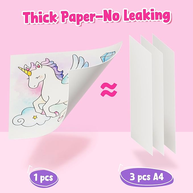 JoyCat Paint with Water Coloring Books, Art & Craft Activity, Princess No Mess Art for Kids Ages 4-8, Craft Kits & Supplies, DIY Creative Activity, Presents for Girls & Boys-BubblyBeeBaby