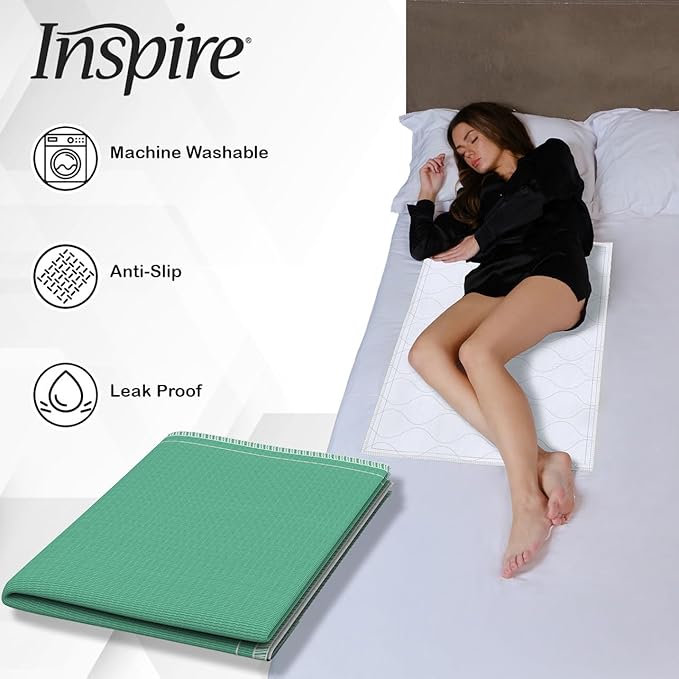 Inspire Super and Ultra Absorbent Reusable Bed Pads (23" X 36" Reusable 3 Pack)-BubblyBeeBaby