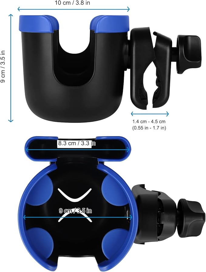 Accmor Stroller Cup Holder with Phone Holder, Bike Cup Holder, Universal Cup Holder for Uppababy Nuna Doona Strollers, 2-in-1 Cup Phone Holder for Stroller, Bike, Wheelchair, Walker, Scooter-BubblyBeeBaby