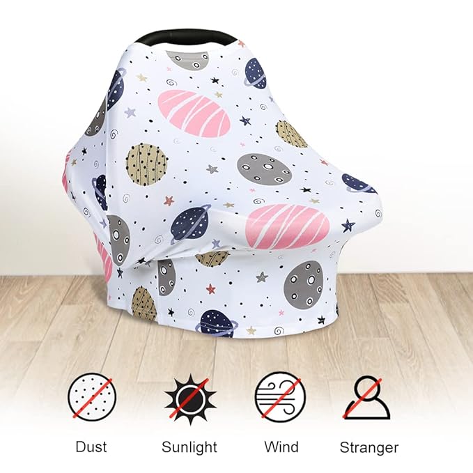 Yoofoss Nursing Cover Breastfeeding Scarf - Baby Car Seat Covers, Infant Stroller Cover, Carseat Canopy for Girls and Boys-BubblyBeeBaby