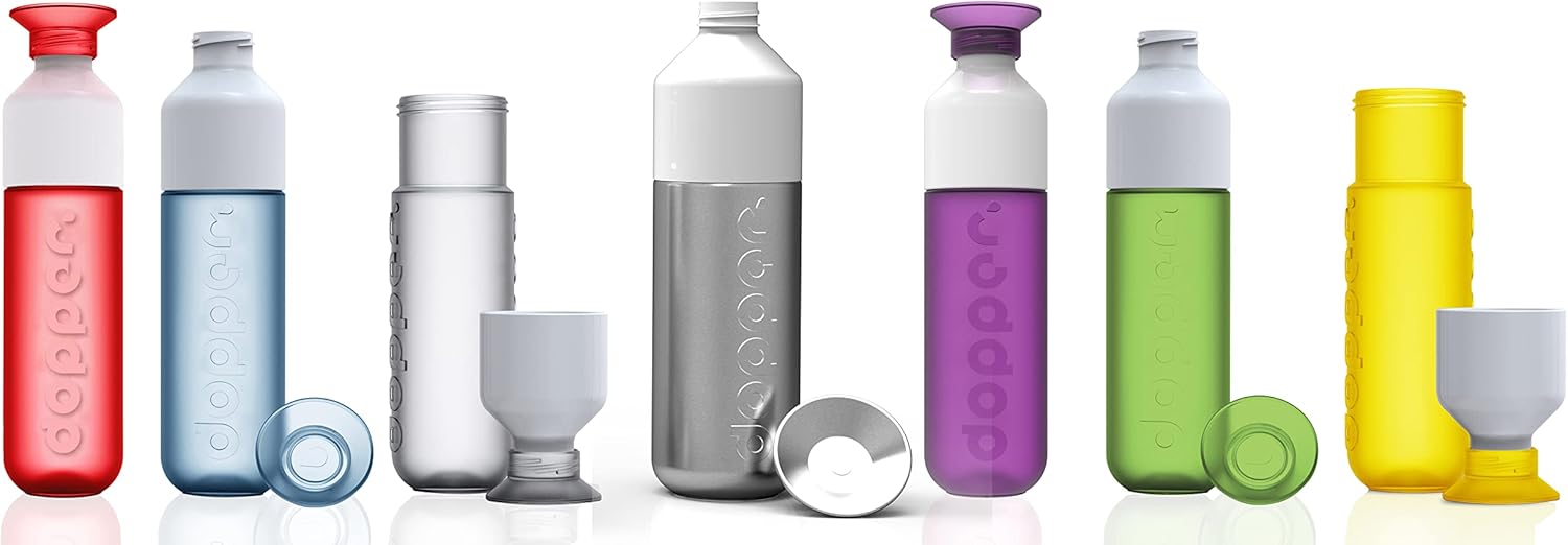 Preserve Dopper Water Bottle, 15.25 Ounce, Pure White