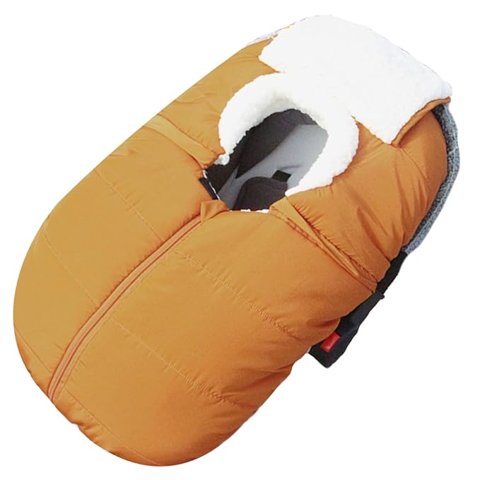 Fairy Baby Winter Car Seat Cover for Babies Carseat– Waterproof, Warm Car Seat Cover Baby – Universal Winter Cover for Back Seat, Infant Car Seat Cover (Brown)-BubblyBeeBaby