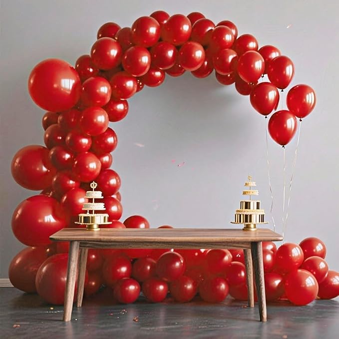 140pcs Red Round Balloons Different Sizes 18 12 10 5 Inch Latex Balloons for Arch Decoration Party Balloon Kit for Graduation Birthday Party Wedding Balloon Baby Shower Decoration-BubblyBeeBaby