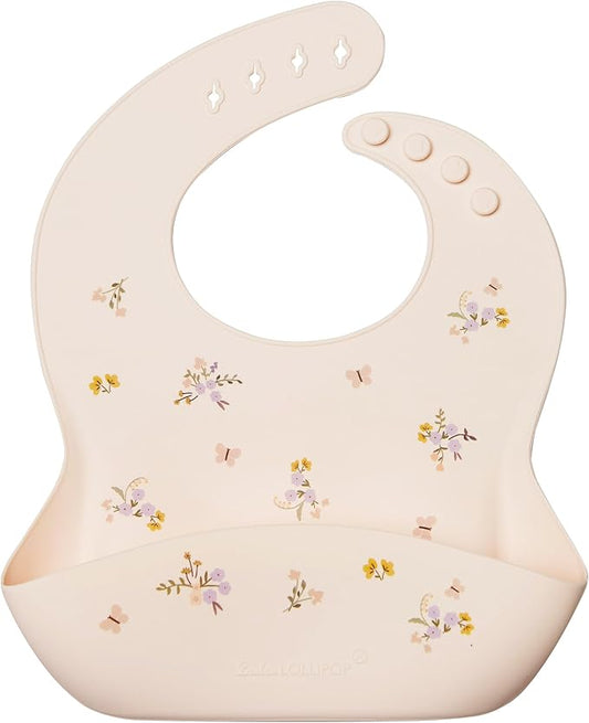 Loulou Lollipop Soft, Waterproof Silicone Feeding Bib for Babies and Toddlers-BubblyBeeBaby