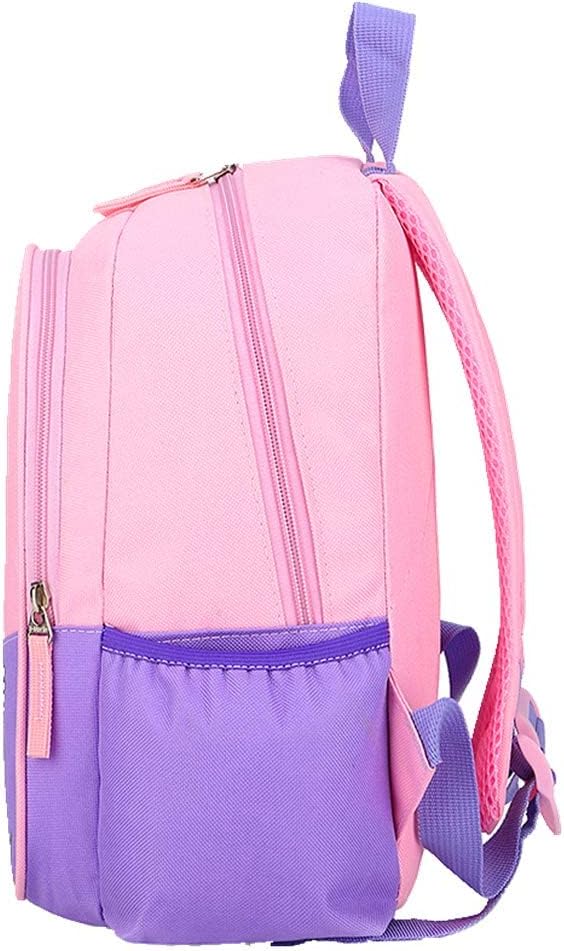 12 Inch Kids Small Toddler Preschool Travel Backpack Cute Cartoon Daypack (Unicorn Pink and Purple)-BubblyBeeBaby