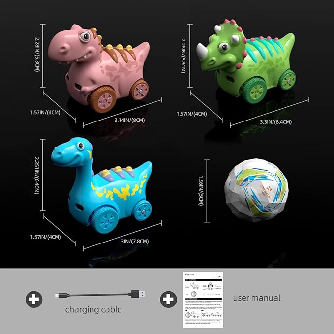 Interactive Musical Walking Following Dinosaur Toy, Rechargeable Sensory Music Development Toy, Fun Moving Toy for Kids Age 3,4,5 and Up-BubblyBeeBaby