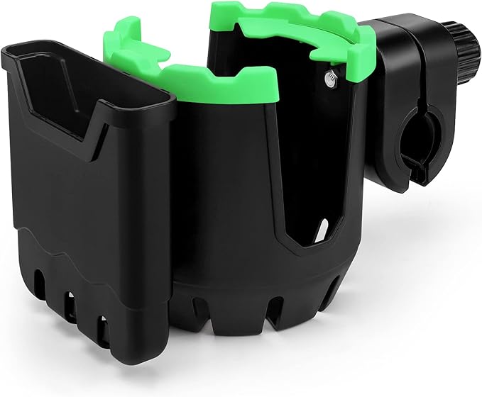 Accmor Stroller Cup Holder with Phone Holder, Universal Cup Holder, Bike Cup Holder, 360° Rotatable Large Caliber Drinks Holder for Stroller, Bike, Wheelchair, Walker-BubblyBeeBaby