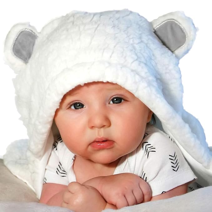 Jam Naturals-Cute Bear Organic Newborn Swaddle Wrap-Gender Neutral Soft Baby Blanket, Newborn Baby Registry Gift(Grey 0-3m)-BubblyBeeBaby