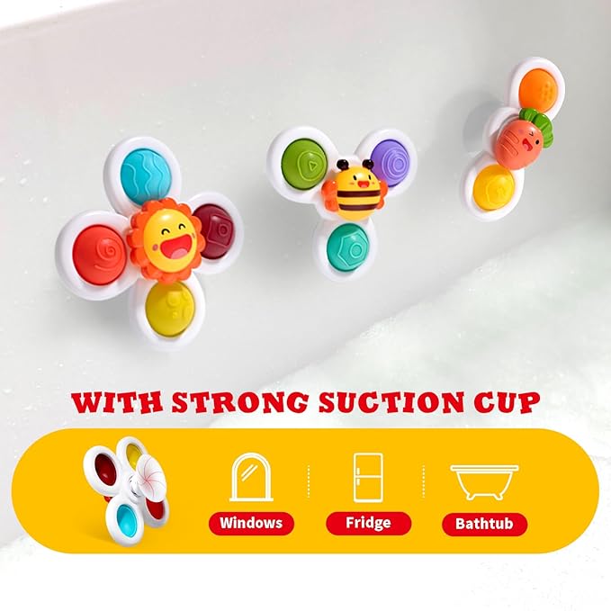 Hely Cancy Infant Bath Toys for 18 Months - No Hole Animal Bathtub Toys, Baby Bath Tub Toys-BubblyBeeBaby