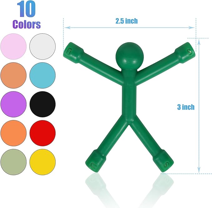 10 Pcs Colorful Magnetic Toys-Men, Kids Travel Toys, Office, Whiteboard Decoration-BubblyBeeBaby