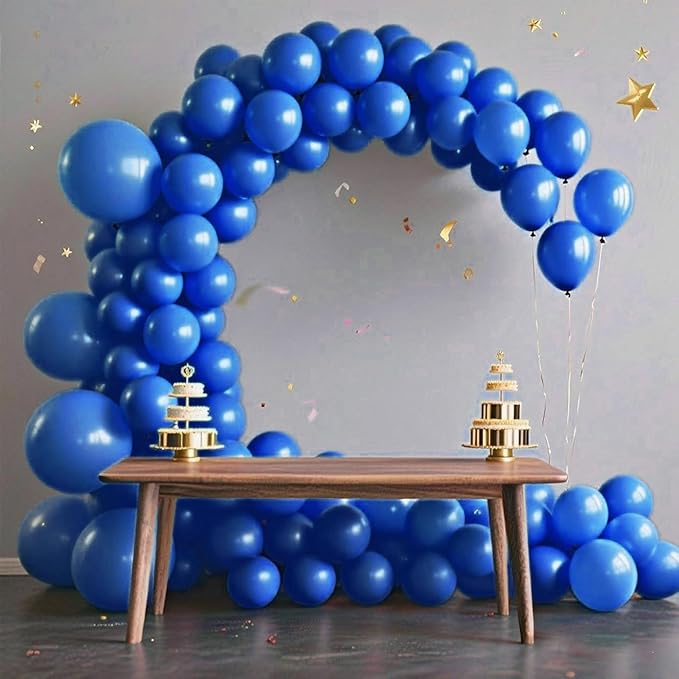 140pcs Dark Blue Round Balloons Different Sizes 18 12 10 5 Inch Latex Balloons for Arch Decoration Party Balloon Kit for Graduation Birthday Party Wedding Balloon Baby Shower Decoration-BubblyBeeBaby