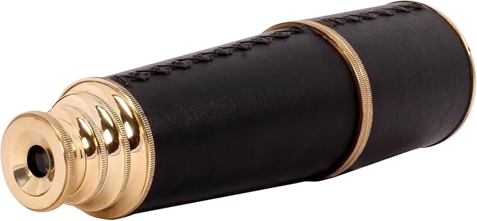 24" Handheld Nautical Brass Telescope with Wooden Box - Pirate Collectibles.-BubblyBeeBaby