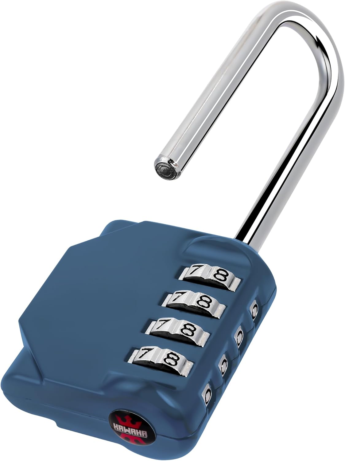 CL21BG 2.6 Inch Long Shackle Combination Lock, 4 Digit Combination Padlock Set Your own Combination for Gym Locker Lock, School, Gates, Doors, Toolbox, Hasps and Storage (Blue-Gray (L) *1)