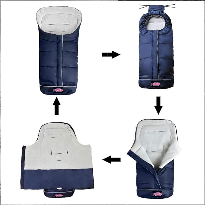 Anti-Kick Winter Waterproof Extendable Baby Bunting Bag Adaptable for Most Strollers Travel Gear Toddler Universal Stroller Footmuff 6-36Months Baby-BubblyBeeBaby