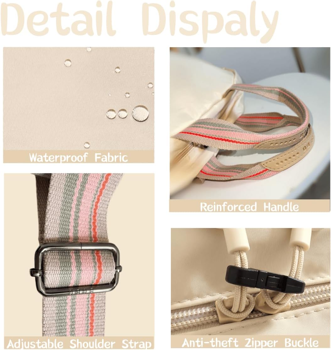 Lightweight Backpack with Laptop Compartment, Large Capacity Leisure Backpacks, Water Resistant Bookbag, Casual College Daypacks, Nurse Backpack for Work Travel