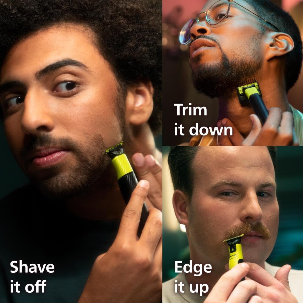 Philips Norelco OneBlade 360 with Connectivity Hybrid Face + Body, Electric Beard Trimmer, Shaver and Body Groomer with 360 Blade Tech, 1x360 Blade, 5-in-1 Comb, Body Kit, Travel Case, Model QP4631/90