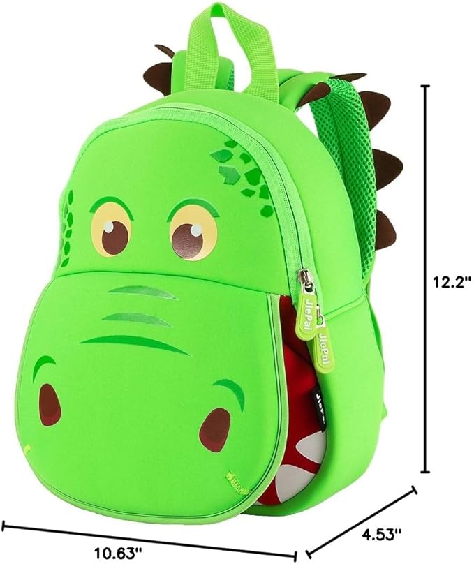 JiePai Dinosaur Toddler Backpack Hippo Kids Backpack Waterproof Cartoon Preschool-BubblyBeeBaby