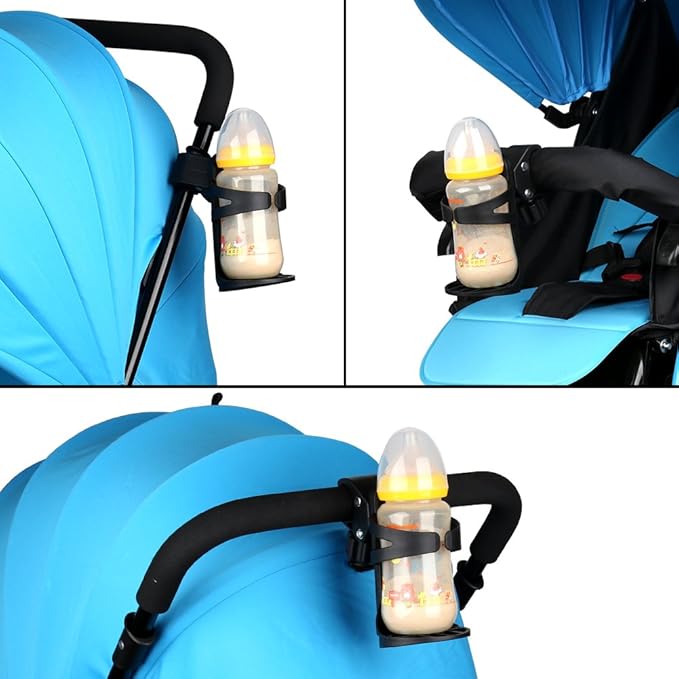 Accmor Stroller Cup Holder, Universal Cup Holder for Uppababy, Nuna, Doona Strollers, 360 ° Rotatable Bottle Holder for Stroller, Bike, Wheelchair, Walker, Scooter-BubblyBeeBaby