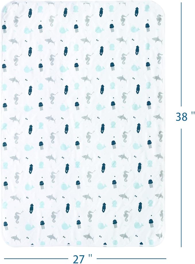 Incontinence Bed Pads 2 Pack, Bed Pads Washable Waterproof, Pee Pads for Kids, Adults, Elderly, and Pets, Bed Wetting Pads for Twin and Toddler Beds, Reusable Puppy Pads, Non Slip and Easy to Change-BubblyBeeBaby