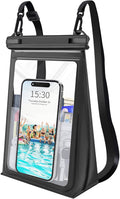 Large Waterproof Phone Pouch Floating, Waterproof Phone Case for iPhone 15 14 Pro Max 13 Plus 12 11 X XS XR Samsung S23 S22 up to 8.5'', Water Proof Phone Dry Bag for Swimming Kayaking Black
