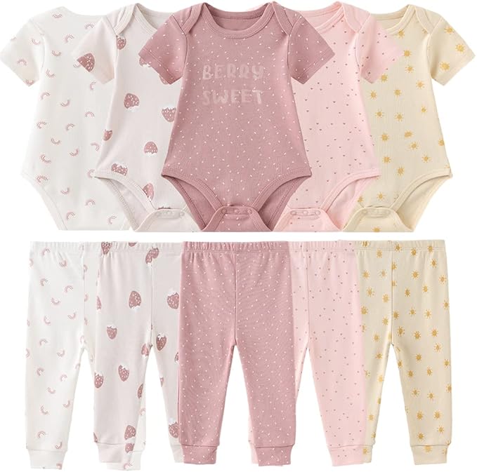 Kiddiezoom Unisex Baby Layette Essentials Giftset Clothing Set 19-Piece For Newborn Baby-BubblyBeeBaby