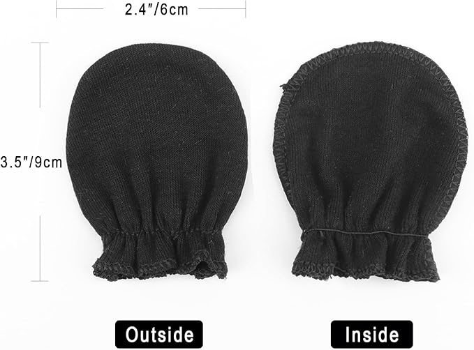 Newborn Baby Mittens No Scratch Cotton Elastic Wrist Gloves Infant Toddler Mittens for Baby Boy Girl 0-6 Months-BubblyBeeBaby