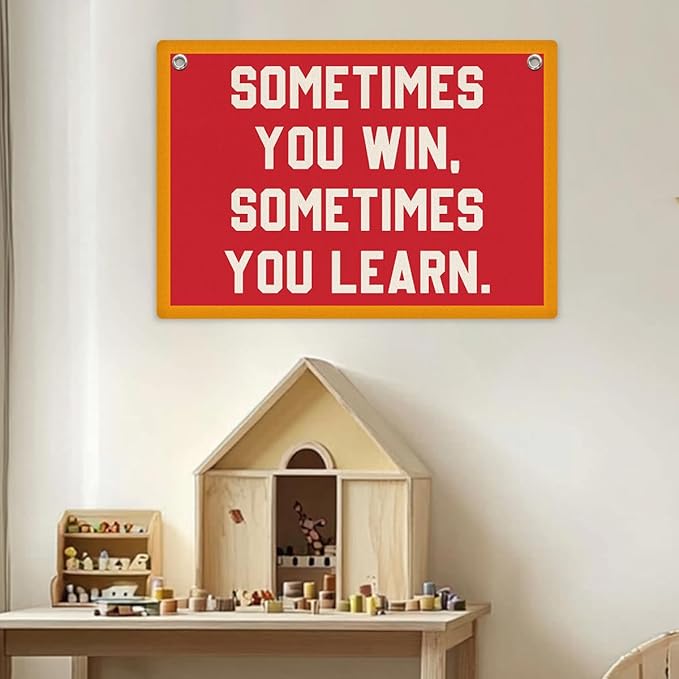 Inspirational Banner, Motivational Wall Decor, Positive Affirmations Wall Hanging, Vintage Banner Flag, Wall Flag Home Living Room Classroom Office Decor, Banner for Room-BubblyBeeBaby