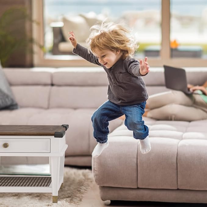 12 Pack Soft Corner Protector Baby Proofing Edge and Corner Guards, Safety Pre-Taped Rubber Foam Furniture Bumper for Fireplace, Table, Stair, Cabinet (Black)-BubblyBeeBaby