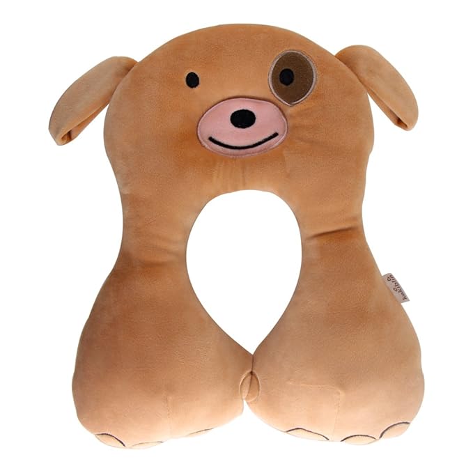 KAKIBLIN Baby Neck Pillow, Upgraded Baby Support Pillow,Head Pillows for Carseat, Newborn Neck Support for Car Seat,Pushchair,Travel(Brown)-BubblyBeeBaby