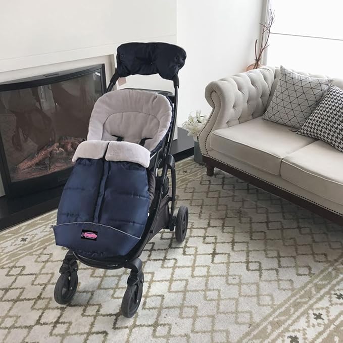 Go 3 Seasons Universal Stroller Footmuff, Warm Winter Bunting Bag for Toddler, Waterproof Sleeping Bag, Anti-Slip Height Adjustable, Winter Blanket-BubblyBeeBaby