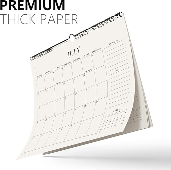 Jotsome Wall Calendar 2025-2026, Academic Monthly Wall Calendar From July 2025 to December 2026 14.2x11.2 inch for Home and Office, Easy Planning-BubblyBeeBaby