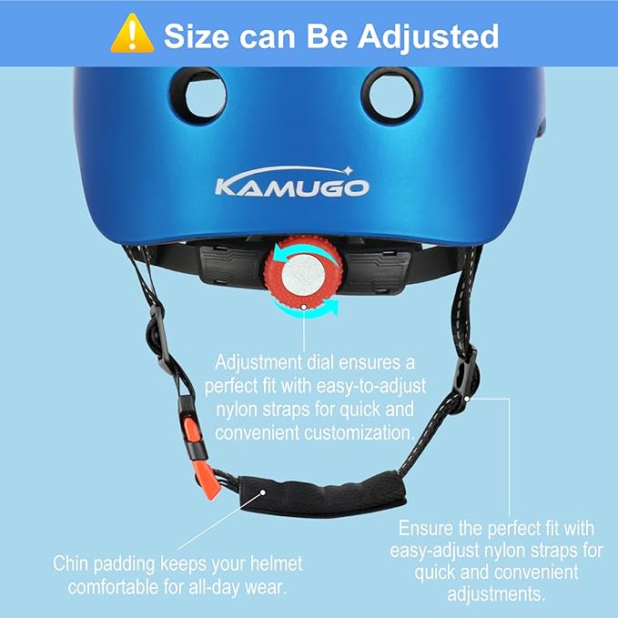 KAMUGO Toddler Helmet Kids Bike Helmet for Girls Boys Ages 2-8 Years,Toddler Bicycle Helmet Suitable for Skateboard Scooter Roller Skating Inline Roller Skating-BubblyBeeBaby