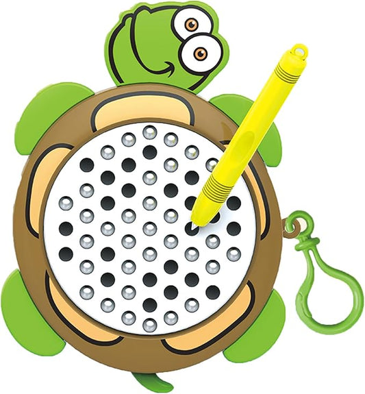 1PCSTurtle Magnetic Drawing Board for Kids & Toddlers with Beads and Magnet Stylus Pen - Magnetic Travel Toy for Airplane & Car Ride Activities for Kids-BubblyBeeBaby