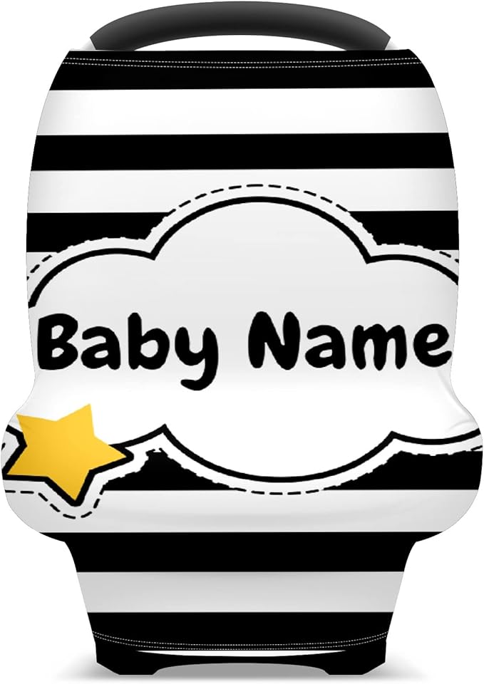 Baby Car Seat Stroller Cover Nursing Cover New Mom Breastfeeding Scarf Soft Stretchy Infant Carrier Cover Car Canopy Coverage-BubblyBeeBaby
