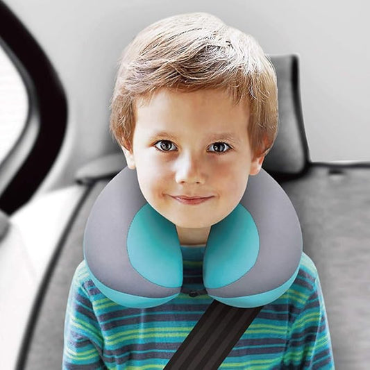 MOOB Kids Travel Pillow for Car Seat Kids U-Shape Travel Neck Pillow Support Children Stroller Pillow Blue-BubblyBeeBaby