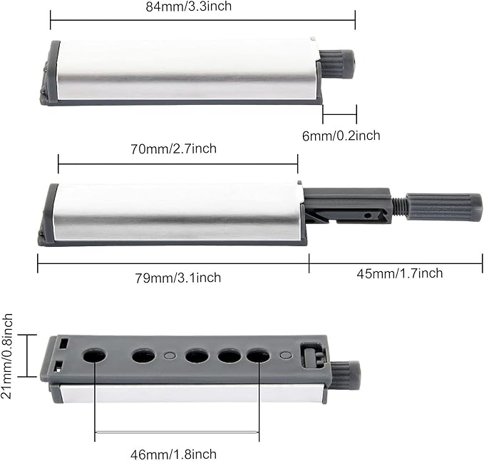 20Pack Push to Open Door Catch, Heavy Duty Touch Latch, Magnetic Push Latches Kitchen Door Push Release Latch for Cabinet for Kitchen Closet Door Closing & Drawer Closure Pop Out-BubblyBeeBaby