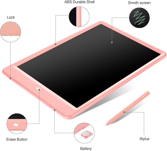 2 Pack LCD Writing Tablet for Kids Doodle Board 10 Inch, Electronic Drawing Tablet Drawing Pads, LEYAOYAO Drawing Board Learning Educational Toddler Toy - Gift for 3-6 Years Old Boys Girls-BubblyBeeBaby