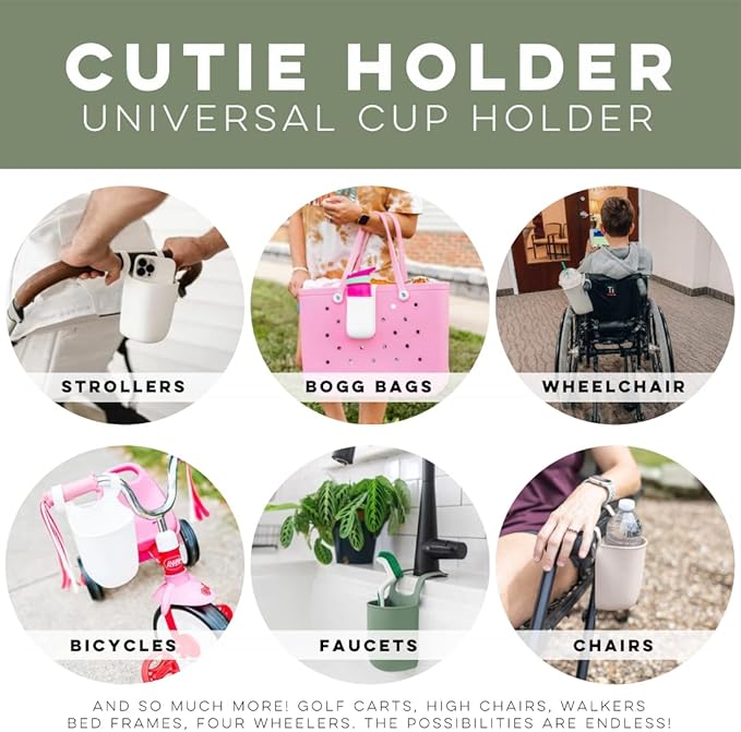 Ryan & Rose Cutie Holder Universal Stroller Cup Holder (Ivy)-BubblyBeeBaby