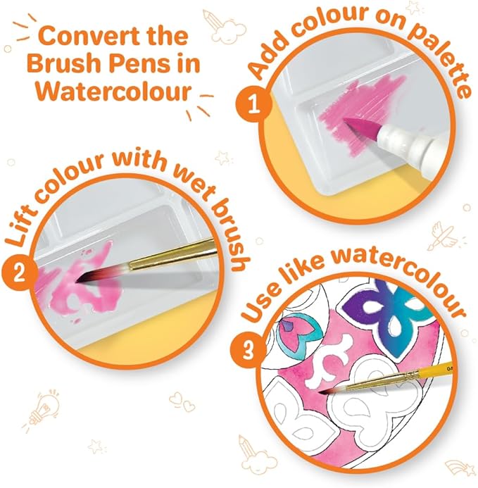 Imagimake Mandala Art Kit | Watercolor Paint Set | 12 Exciting Mandala Projects in Arts and Crafts for Kids Ages 8-12-14-16 | Craft Kits for Adults & Kids | 8 Year Old Girl Birthday Gifts-BubblyBeeBaby