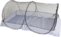 CMINGJ Portable Mosquito Net Foldable Pop-Up Travel Mosquito Net for Bed Free Installation-Suitable for Baby Adults Bedroom, Camping, nap, Patio (Large-Bottom Zipper(Black net))