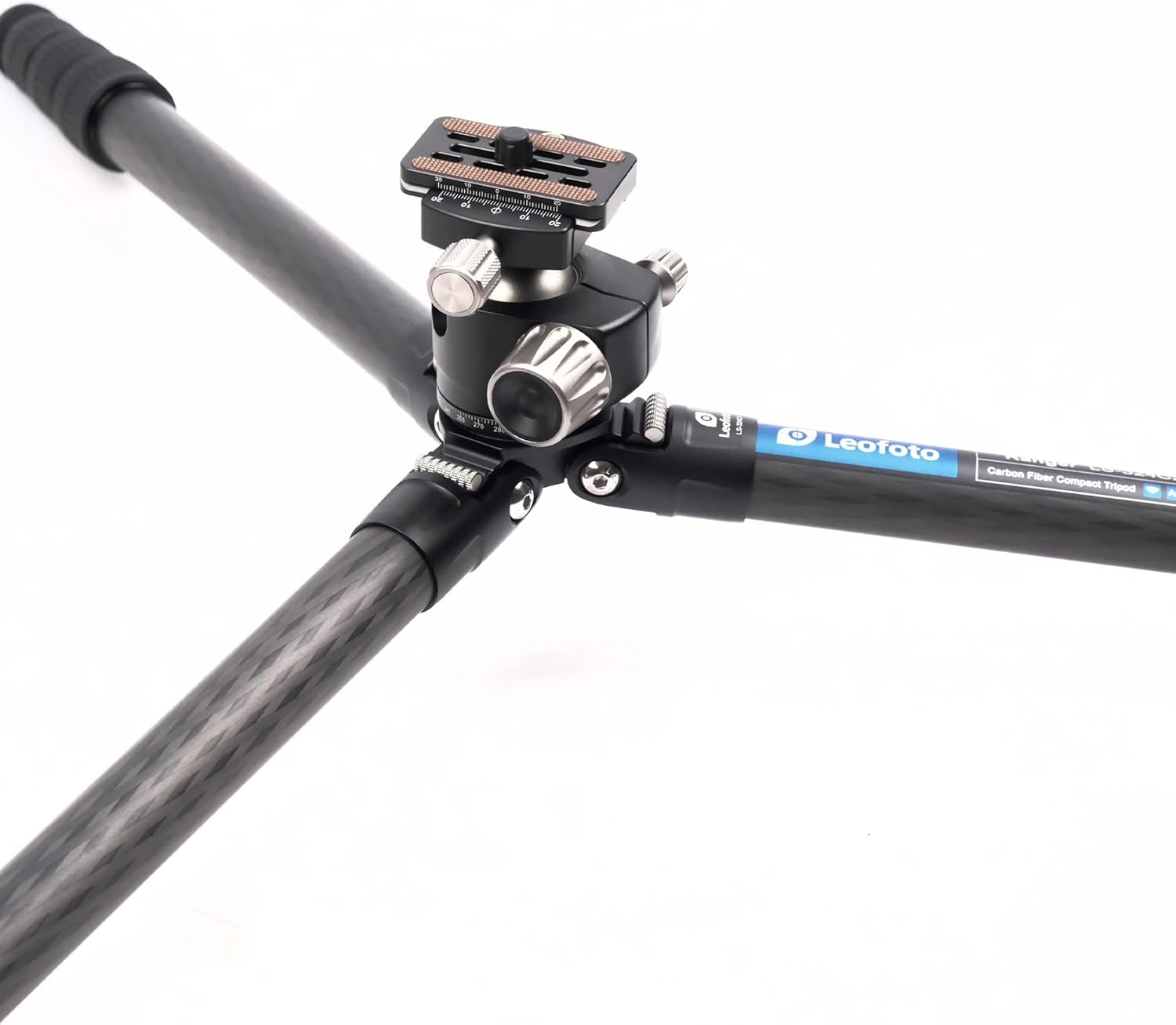 Leofoto Carbon Fiber Travel Tripod with 360° Ball Head, Lightweight Compact Professional Camera Tripod, Weight 4lbs, Max Loads 33lbs/15kg (LS-324CX+LH-40)