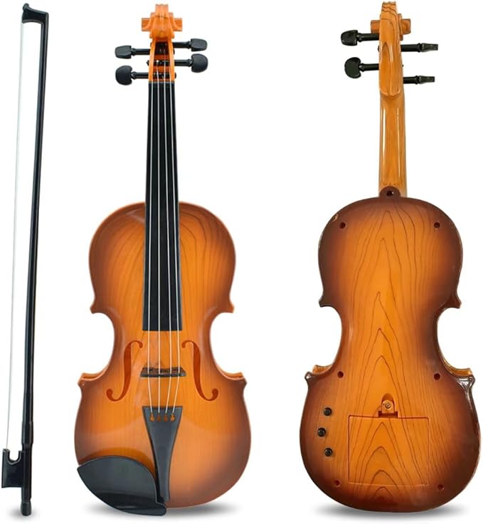16 Inch Violin Toy for Kids, 4 Strings Violin Toys Musical Instruments for Children,Multifunctional Portable Electronic Instrument-BubblyBeeBaby