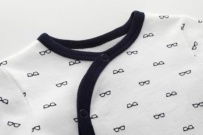 Kiddiezoom Baby and Toddler Boys'Snug Fit Footed One-Piece Romper Jumpsuit Cotton Cotton Footed Outfit-BubblyBeeBaby