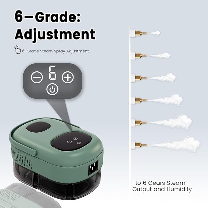 2500W Handheld Steam Cleaner,Portable Car Steamer For Auto Detailing,High-Temperature and Pressure Steam Cleaner For Home, Steam Cleaning Machine for Furniture,Kitchen,Grout,Floor,Tile (7-Green)-BubblyBeeBaby