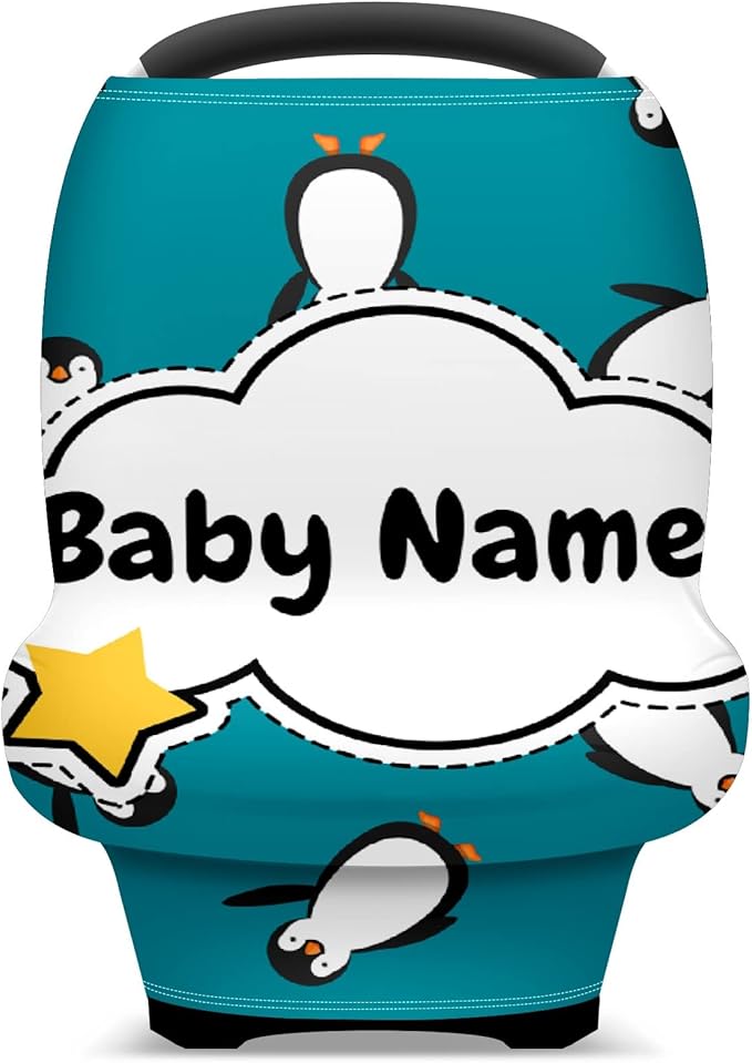 Baby Car Seat Stroller Cover Nursing Cover New Mom Breastfeeding Scarf Soft Stretchy Infant Carrier Cover Car Canopy Coverage-BubblyBeeBaby