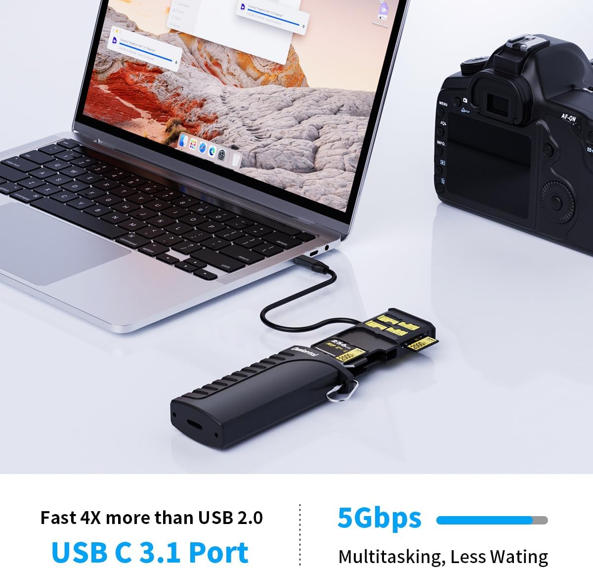 2 in 1 Micro SD Card Reader Case TF Card Holder Carrying Case,Dual Card Reader,Memory Card Organizer Waterproof with OTG,6 TF/4 SD/2 SIM Cards Slots for Computer ipad iPhone/Android Smartphone