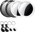 Air Tracker Tags 4 Pack [Apple MFi Certified] Pair with Apple Find My(iOS Only) Smart Bluetooth Tracking Tags Key Finder Item Locator Waterproof Worldwide Tracker for Pets Wallet Backpack Dogs Luggage