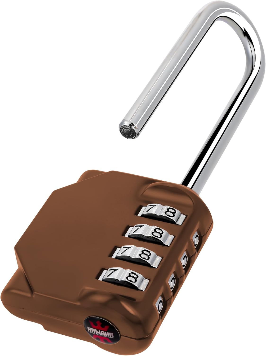 CL21MC 2.6 Inch Long Shackle Combination Lock, 4 Digit Combination Padlock Set Your own Combination for Gym Locker Lock, School, Gates, Doors, Toolbox, Hasps and Storage (Mocha Mousse (L) *1)