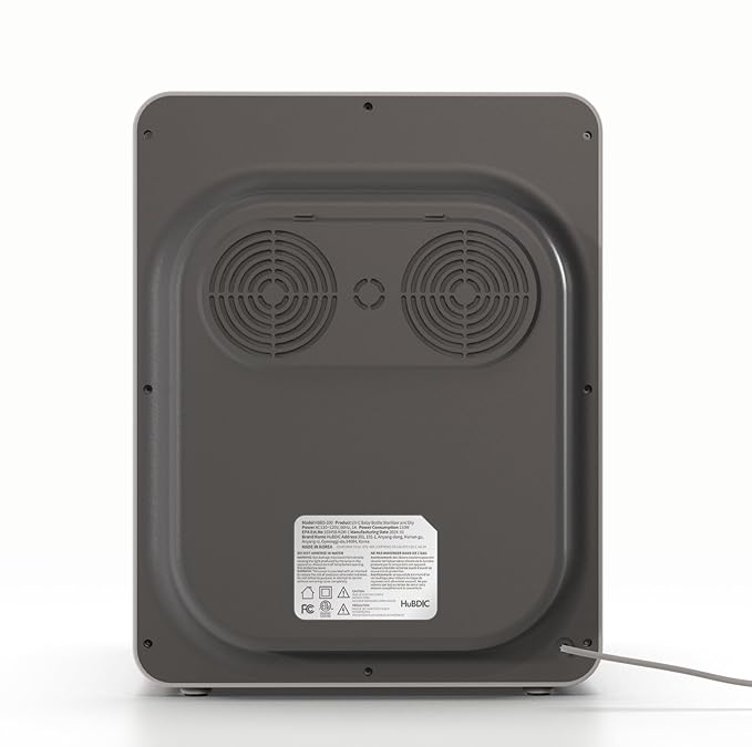 HubiBaby 4-in-1 UVC Cleaner and Dryer for Baby Bottles XL Large Inner Capacity Multifunctional Smart Control with Bluetooth APP-BubblyBeeBaby