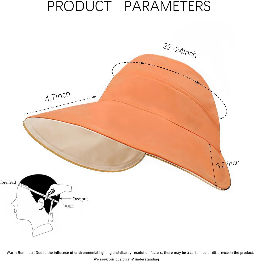 Sun Hats for Womens Wide Brim UV Protection Fishing Hats Packable Reversible Hollow Top Hat with Ponytail Beach Travel Hats